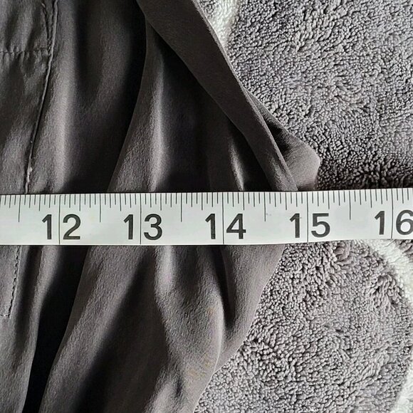 Anthropologie Yellow is Gold 100% Silk Dress Womens Sz Small Gray Mini Cut Out - Picture 5 of 7